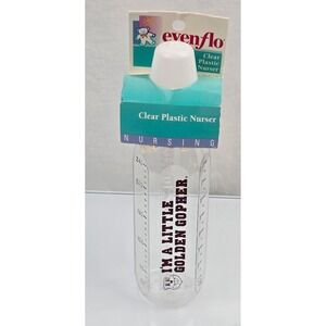 Evenflo Plastic Nurser Bottle I'm a Little Golden Gopher 8 oz Vintage 1995